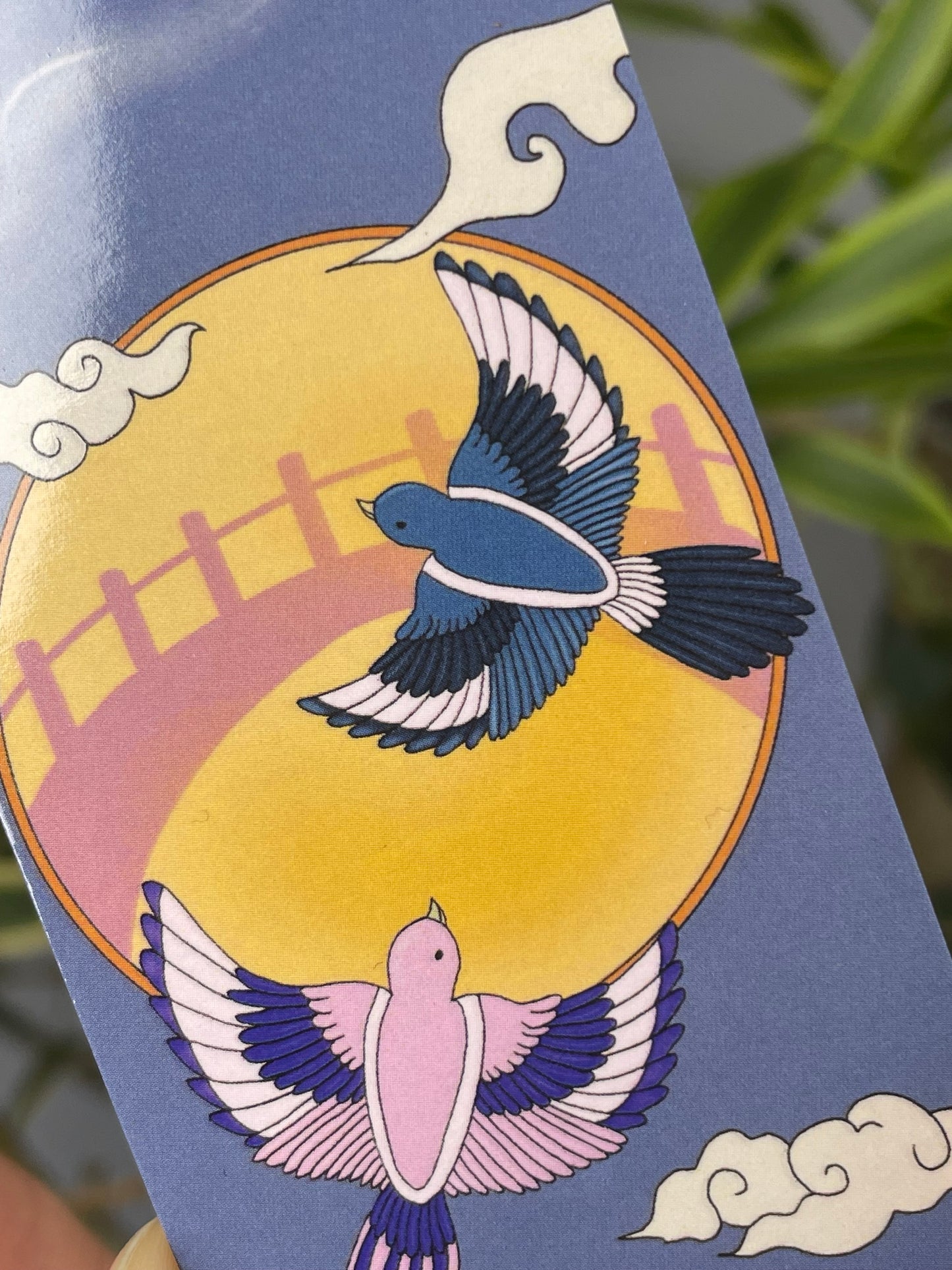 Magpies BookMark for Good Fortune, Luck, Love