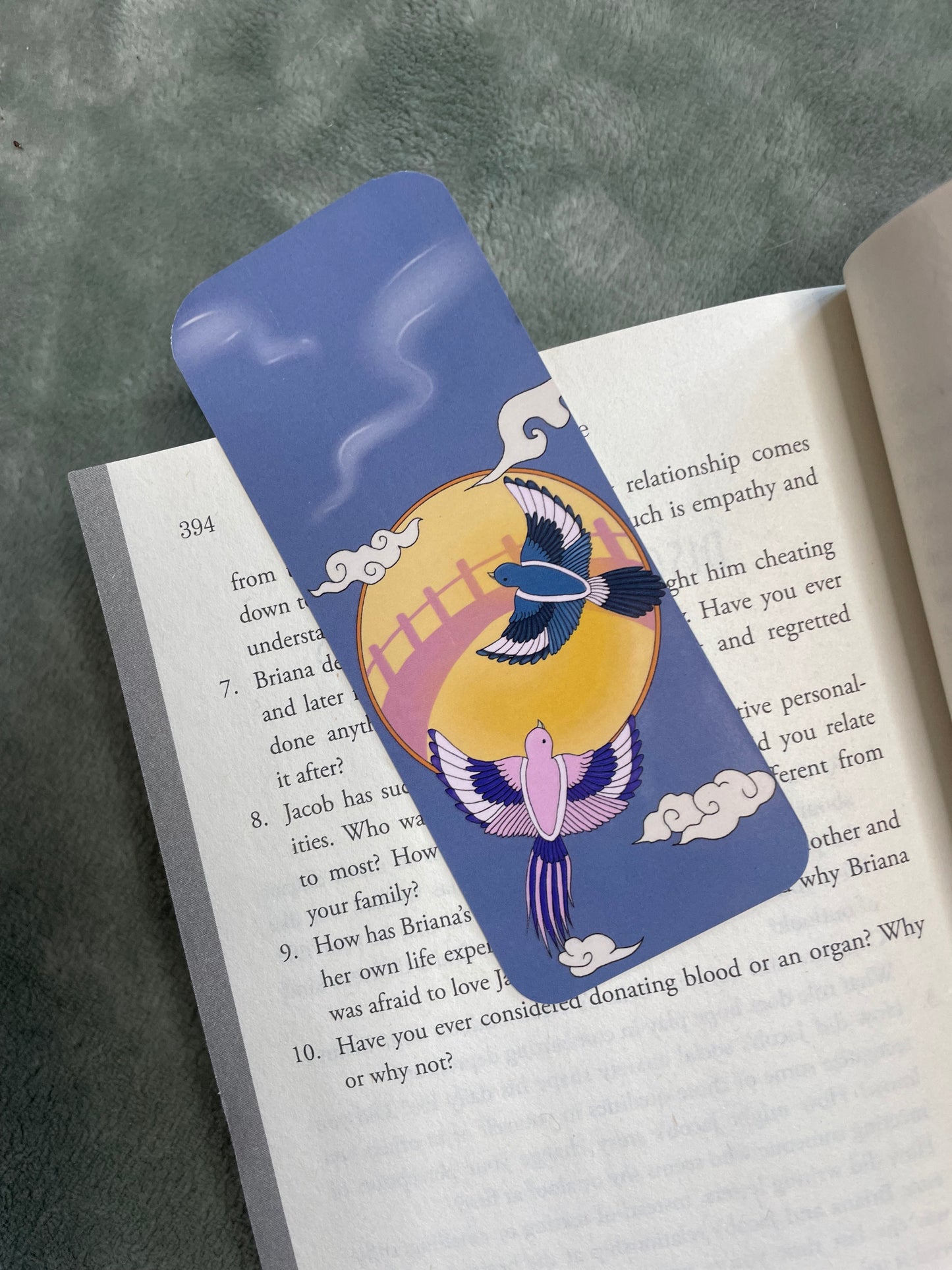 Magpies BookMark for Good Fortune, Luck, Love