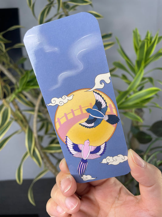 Magpies BookMark for Good Fortune, Luck, Love