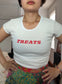 Cute "TREATS" Crop Shirt